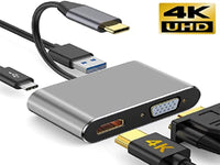 TYPE C To Hdmi+Vga+Usb3.0+Type-C Adapter