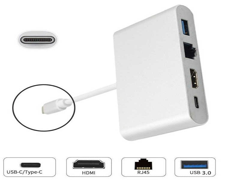 TYPE C 4 In 1 Cable Usb+Lan+Hdmi+Type C