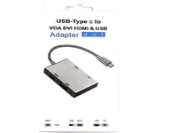 TYPE C To Vga+Dvi+Hdmi+Usb3.0 Adapter