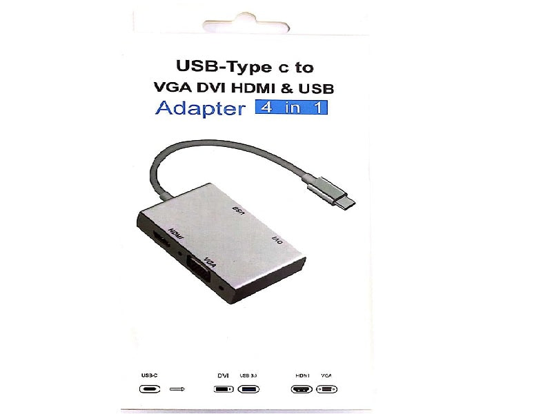 TYPE C To Vga+Dvi+Hdmi+Usb3.0 Adapter