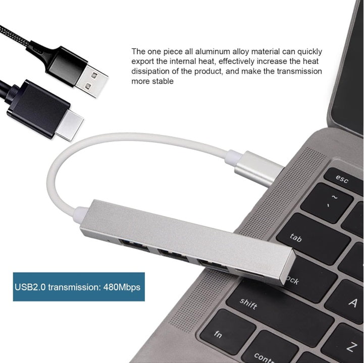 TYPE C To Usb3.0 X 3 + Microsd