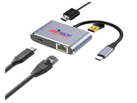 TYPE C To Usb3.0 X2 + Rj45 +Pd