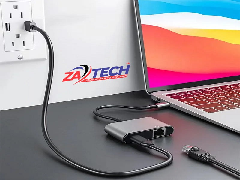 TYPE C To Usb3.0 X2 + Rj45 +Pd