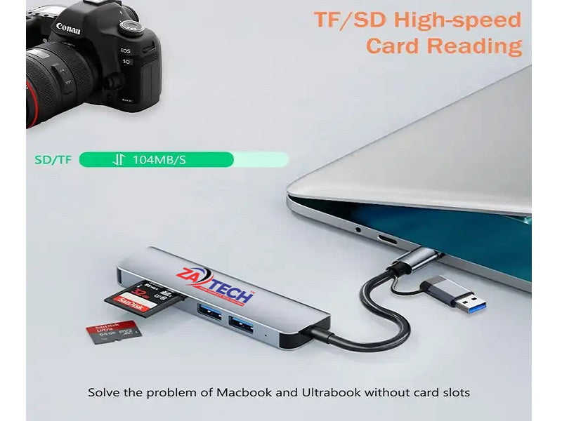 TYPE C/Usb-Usb 3.0 X 3-Sd-Tf