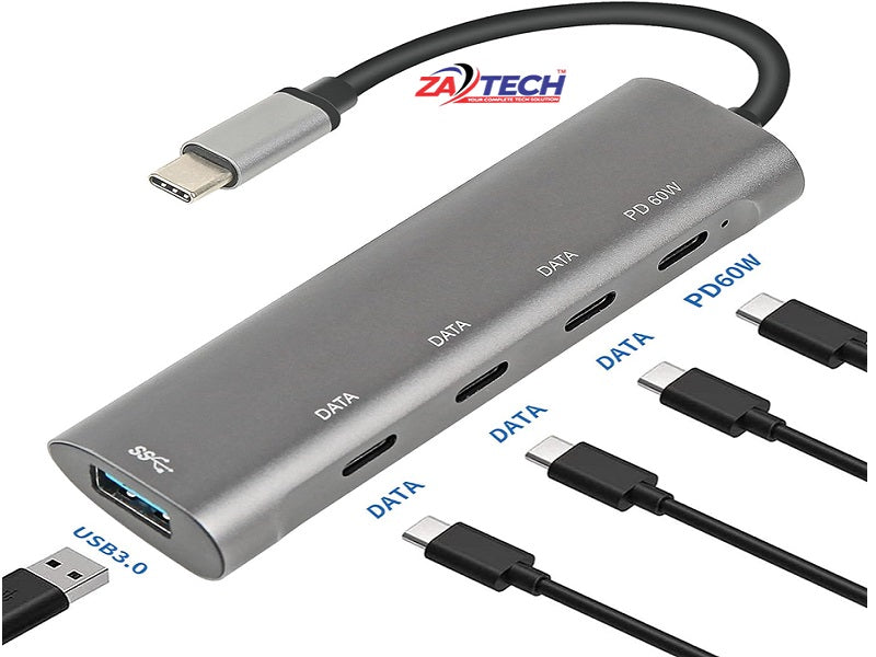 TYPE C To Usb3.0-Type C X 3 - Pd 60W