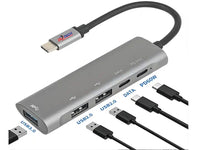 TYPE C To Usb3.0 X 3 - Type C- Pd 60W