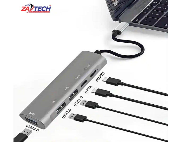 TYPE C To Usb3.0 X 3 - Type C- Pd 60W