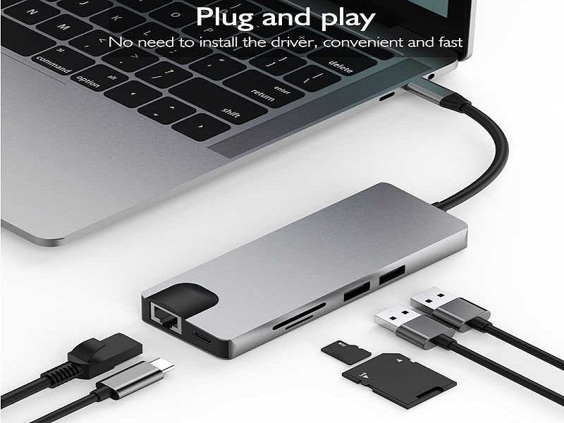 TYPE C To Lan+Tc+Sd+Usb3.0X2+Hdmi+Vga+Cr