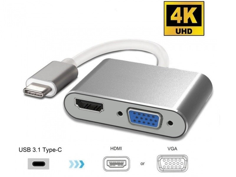 TYPE C To Hdmi + Vga Female Cable