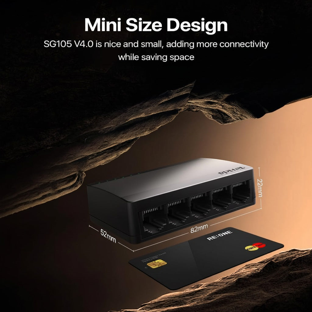 Tenda SG105 5-Port Gigabit Ethernet Desktop Switch - Unmanaged, 10/100/1000, RJ45 – view 4
