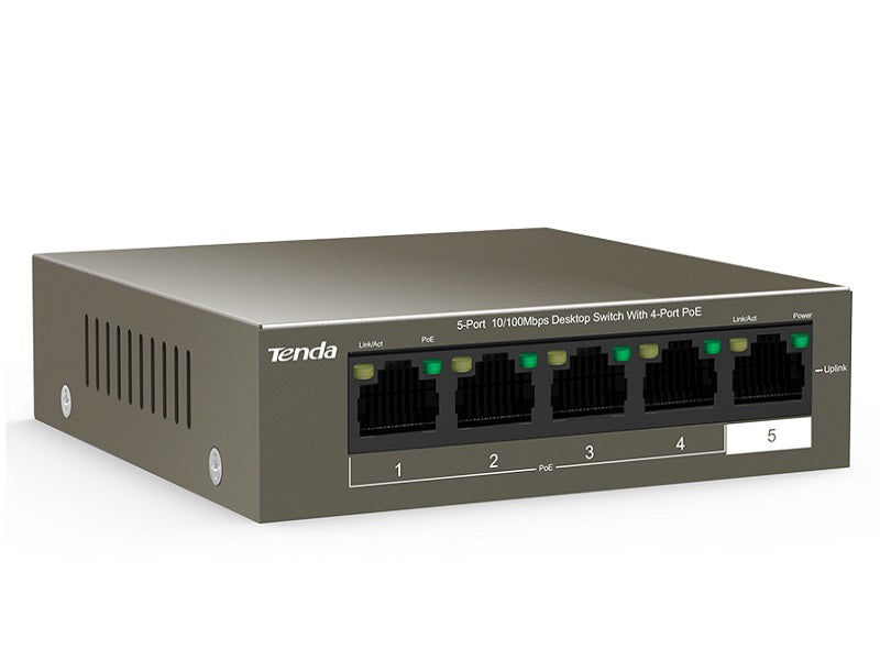 TENDA 5-Port Desktop Switch With 4 PoE