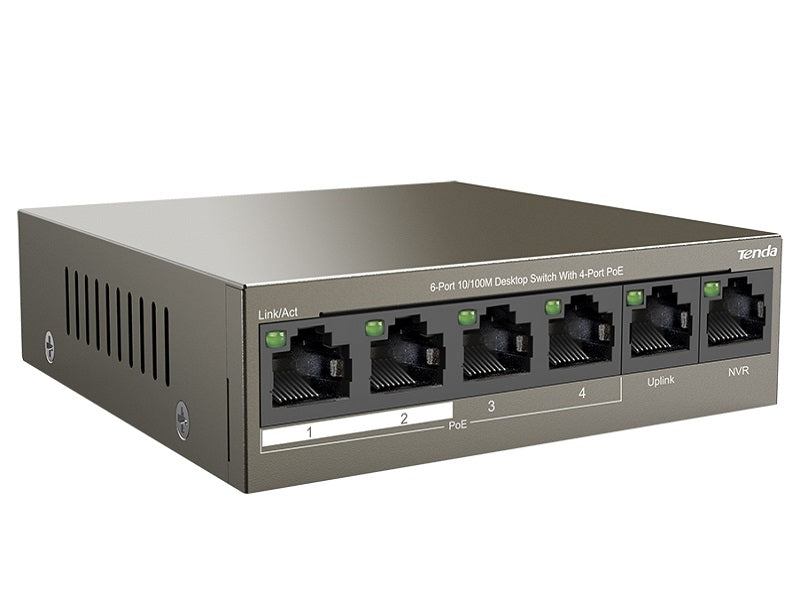 TENDA 6-Port Desktop Switch With 4-PoE