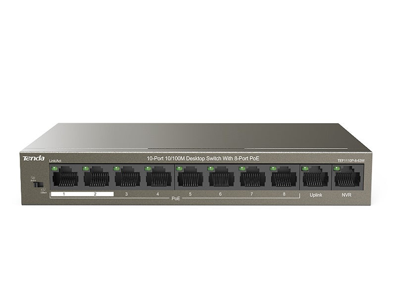 TENDA 10-Port Desktop Switch With 8 PoE