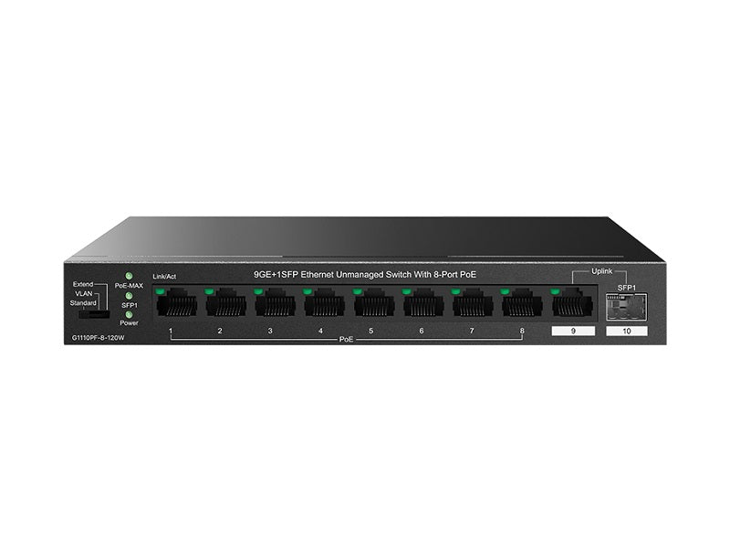TENDA 9-Port Ethernet Switch With 8 PoE+