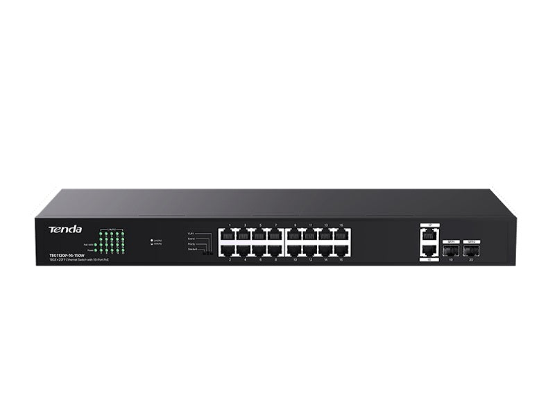 TENDA 18-Port Ethernet Switch Wit 16 PoE