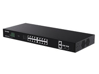 Tenda TEG1120P-16-150W 18-Port Gigabit PoE+ Switch - 16 PoE, 230W, 2 SFP, 6kV – view 2