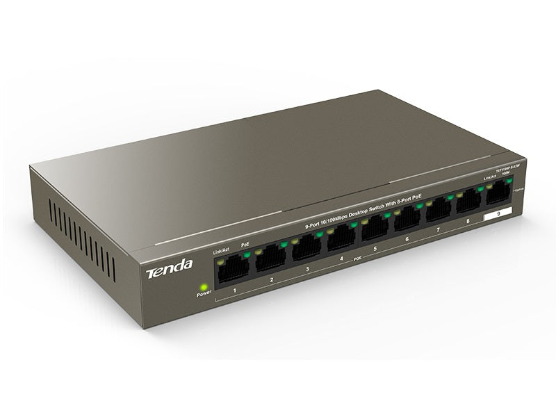 TENDA 9-Port Desktop Switch With 8 PoE