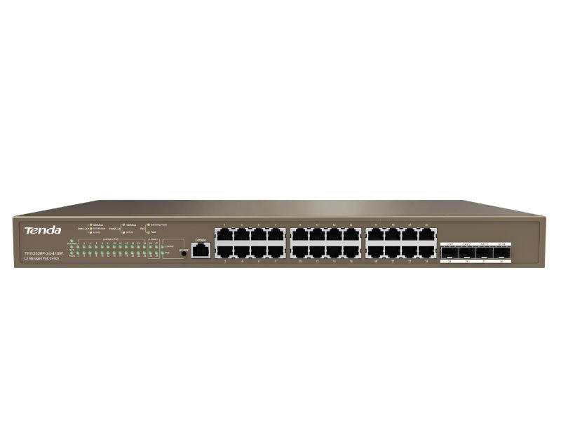 TENDA 28Port 4SFP Gigabit 24 PoE Switch