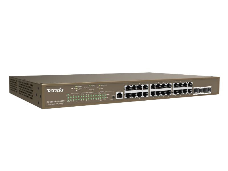 TENDA 28Port 4SFP Gigabit 24 PoE Switch