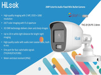 Hilook 1080P Colorvu Bullet Camera 3.6Mm