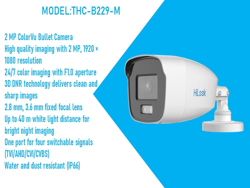Hilook Colorvu 1080P Bullet Camera 2.8Mm