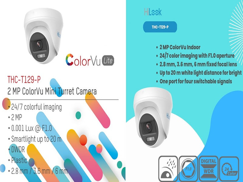 Hilook 1080P Colorvu Dome Camera 2.8Mm