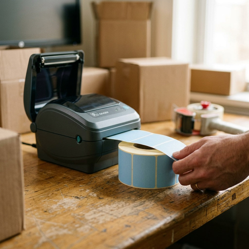 Thermal Label 40x30mm Blue 1000 Per Roll – view 2