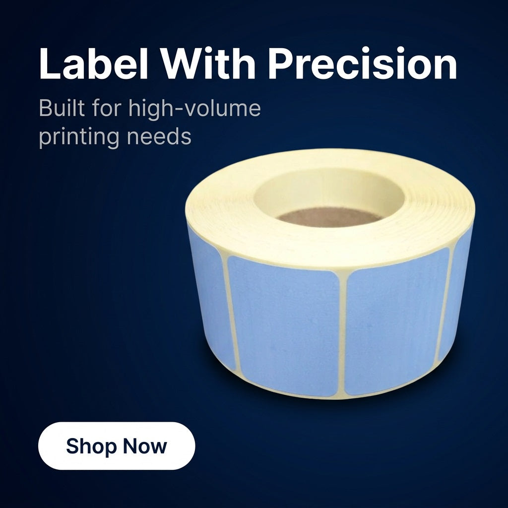Thermal Label 40x30mm Blue 1000 Per Roll – view 4