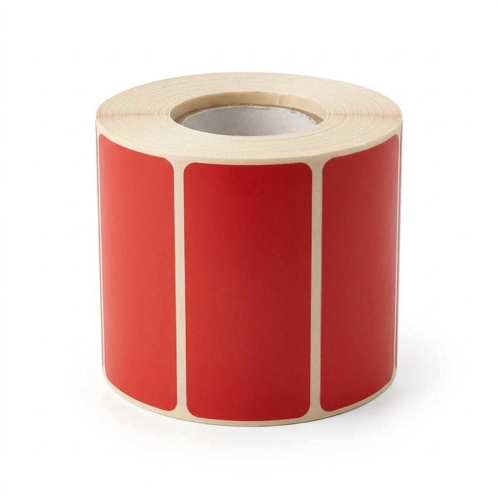 Thermal Labels 40x30mm Red 1000 Per Roll