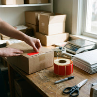 Thermal Labels 40x30mm Red 1000 Per Roll – view 3