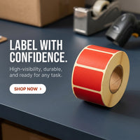 Thermal Labels 40x30mm Red 1000 Per Roll – view 4