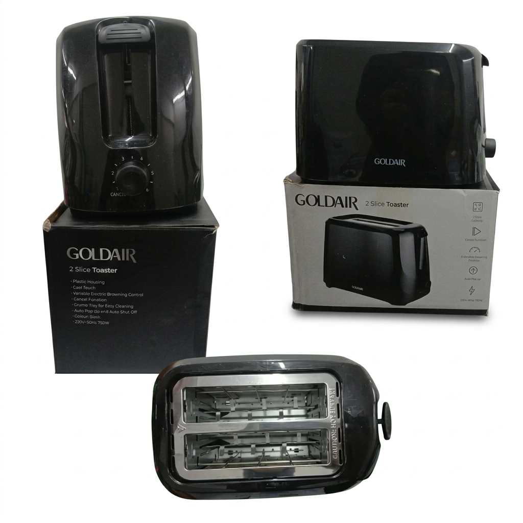 Pre-own GOLDAIR 2 Slice Toaster Black