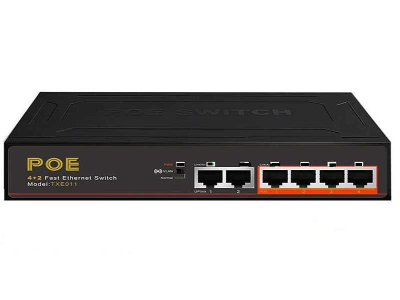 POE Switch 4 Port + 2 Port Uplink 65Watt