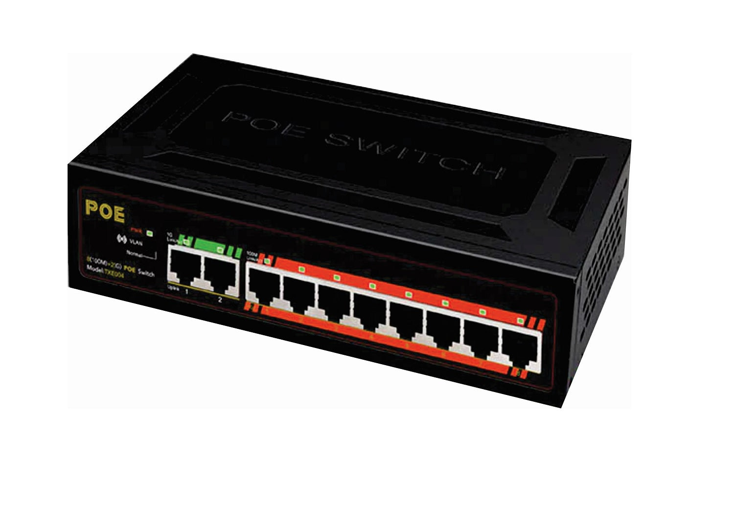 POE Switch 8 Port + 2 Port Uplink 120Wat