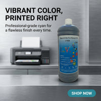 ZATECH Universal Cyan Ink 1 Litre for Epson - Compatible Refill Bottle