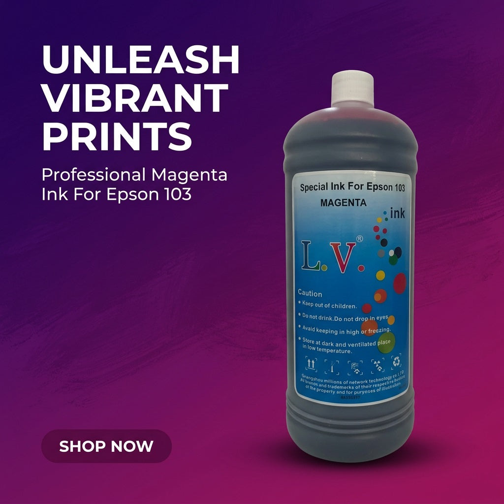ZATECH Universal Magenta Ink 1 Litre for Epson - Compatible Refill Bottle