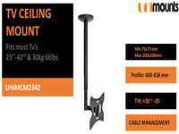 UNIMOUNTS 23"-42" Tilt Tv Bracket