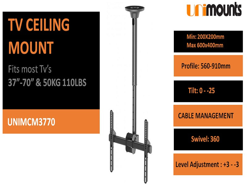 UNIMOUNTS 37" To 70" Ceiling Mount Brack