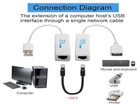 USB To Rj45 Extension Adapter Upto 200Mt