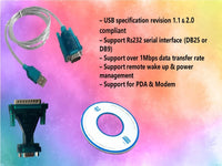 USB To Rs232 Db25  Cable
