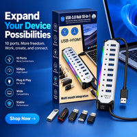 10-in-1 USB 3.0 Multi-Port Hub 5Gbps Spe