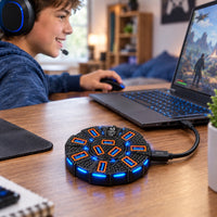 10-Port USB 3.0 Gaming Hub 7-Color LED