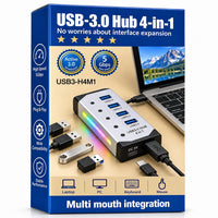 4-in-1 USB 3.0 Multi-Port Hub Adapter PC