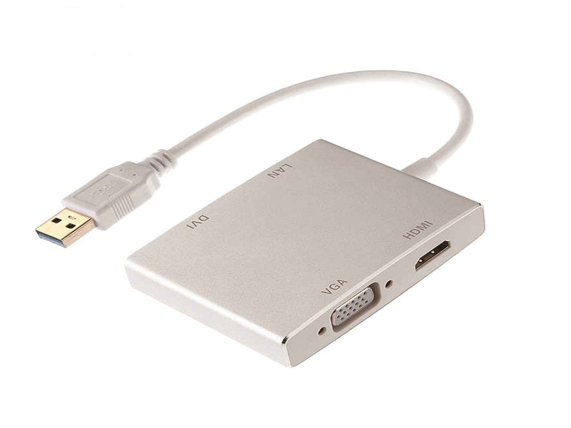 USB 3.0 To Hdmi+Vga+Dvi+Lan Adapter