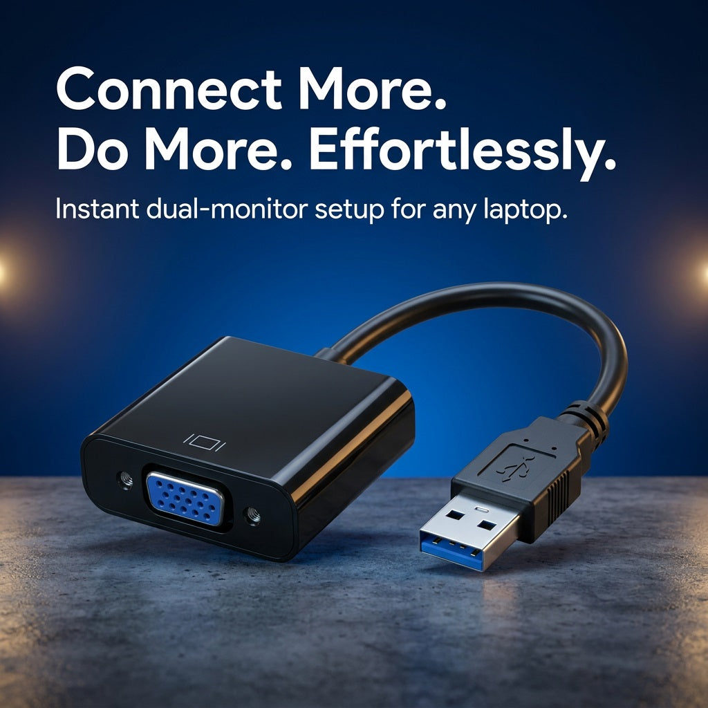 USB 3.0 to VGA Female Adapter - External Display Converter, Mirror & Extend
