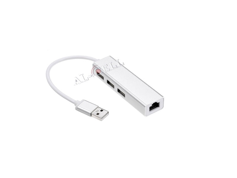USB 2.0 3 Port Hub Fast Ethernet Adaptor