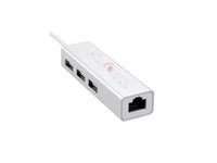 USB 2.0 3 Port Hub Fast Ethernet Adaptor