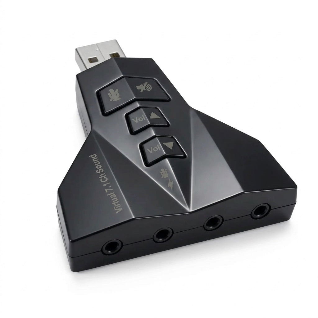 USB 7.1 Sound Card - External Virtual 7.1 Channel Audio Adapter, USB 2.0