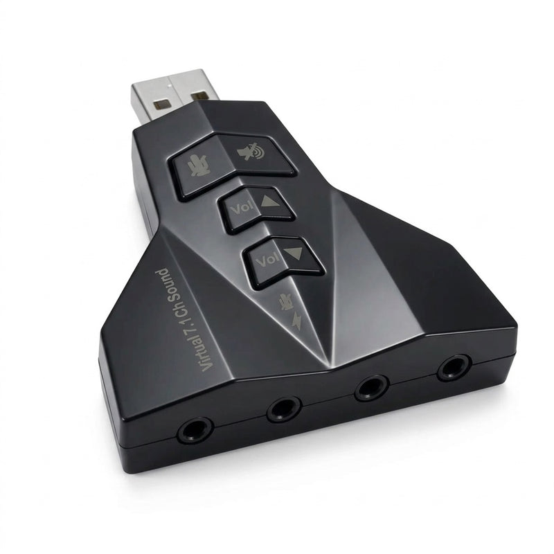 USB 7.1 Sound Card - External Virtual 7.1 Channel Audio Adapter, USB 2.0