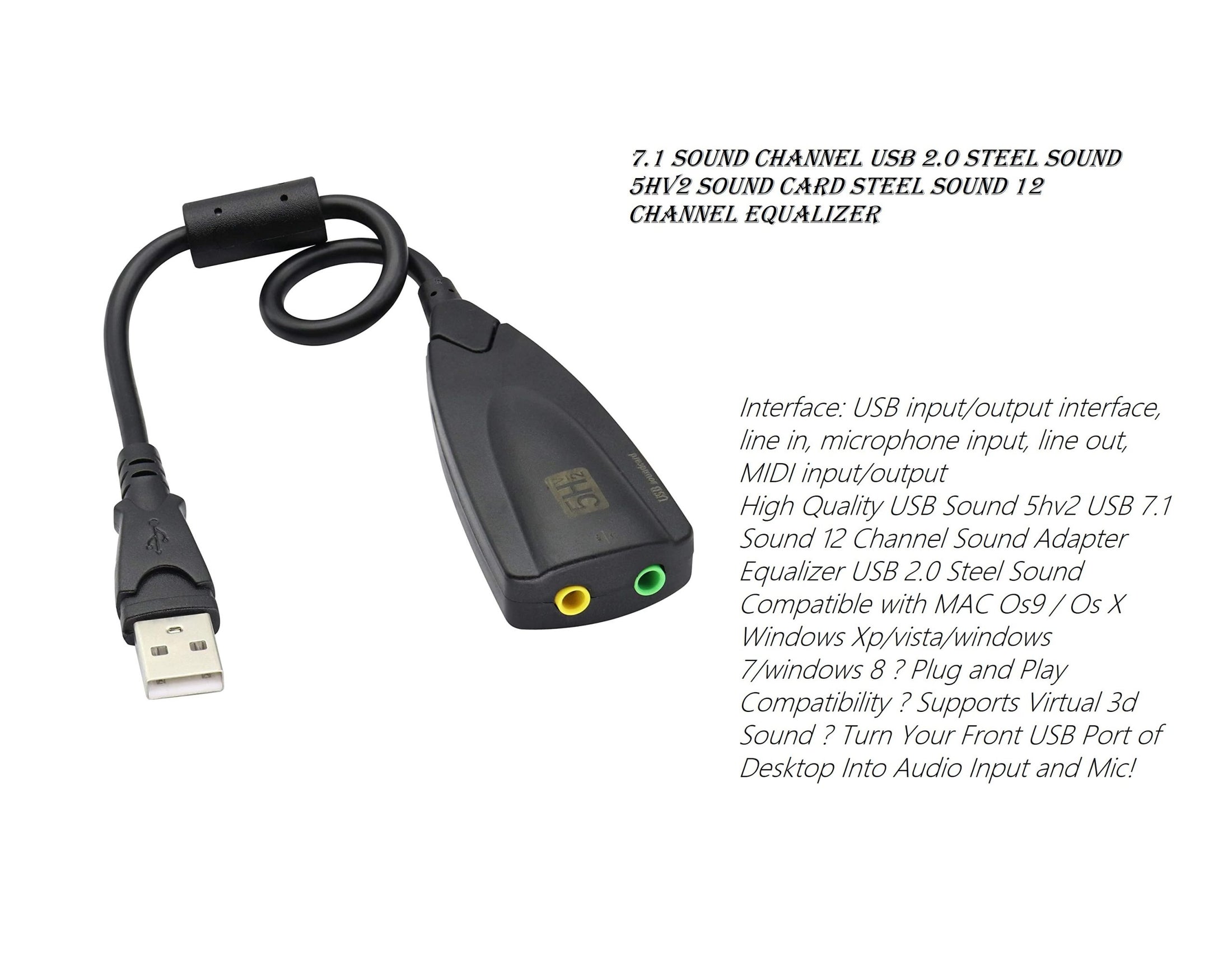 USB Sound Card 7.1 5Hv2